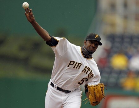 PITTSBURGH, PA - SEPTEMBER 05:  James McDonald #53 of the Pittsburgh Pirates pitches against the Houston Astros during the game on September 5, 2011 at PNC Park in Pittsburgh, Pennsylvania.  <br /><br /><span class="help">(Photo by Justin K. Aller/Getty Images)</span>