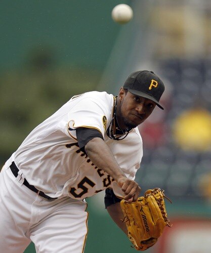 PITTSBURGH, PA - SEPTEMBER 05:  James McDonald #53 of the Pittsburgh Pirates pitches against the Houston Astros during the game on September 5, 2011 at PNC Park in Pittsburgh, Pennsylvania.  <br /><br /><span class="help">(Photo by Justin K. Aller/Getty Images)</span>
