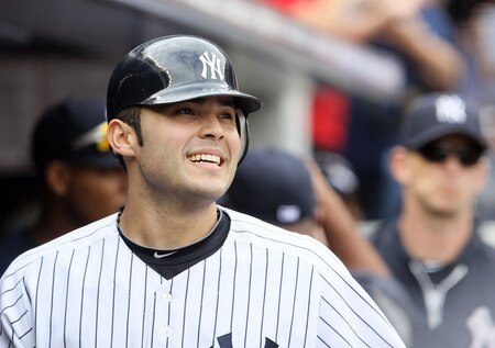NEW YORK, NY - SEPTEMBER 05:  Jesus Montero #63 of the New York Yankees celebrates his seventh inning two run home run against the Baltimore Orioles on September 5, 2011 at Yankee Stadium in the Bronx borough of New York City. It was montero's second home run of the game.  <br /><br /><span class="help">(Photo by Jim McIsaac/Getty Images)</span>