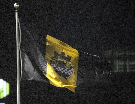PITTSBURGH, PA - SEPTEMBER 06:  The City of Pittsburgh flag blows in the wind and rain during the game between the Pittsburgh Pirates and the Houston Astros on September 6, 2011 at PNC Park in Pittsburgh, Pennsylvania.  <br /><br /><span class="help">(Photo by Justin K. Aller/Getty Images)</span>