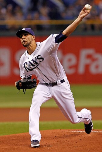 ST. PETERSBURG, FL - SEPTEMBER 28:  David Price #14 of the Tampa Bay Rays pitches against the New York Yankees during the game at Tropicana Field on September 28, 2011 in St. Petersburg, Florida.  <br /><br /><span class="help">(Photo by J. Meric/Getty Images)</span>