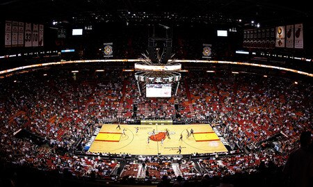 MIAMI, FL - JANUARY 17:  A general view of American Airlines Arena during a game between the Miami Heat and the San Antonio Spurs on January 17, 2012 in Miami, Florida. <br /><br /><span class="help">(Photo by Mike Ehrmann/Getty Images)</span>