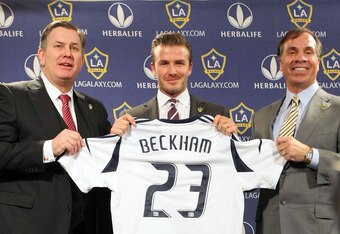 Los Angeles Galaxy Press Conference Announcing David Beckham's New Contract