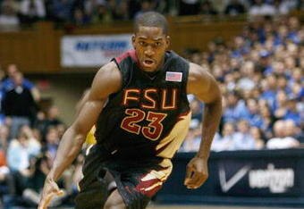 DURHAM, NC - MARCH 03: Toney Douglas #23 of the Florida State Seminoles dribbles the ball against the Duke Blue Devils during the game on March 3, 2009 at Cameron Indoor Stadium in Durham, North Carolina.  (Photo by Kevin C. Cox/Getty Images)