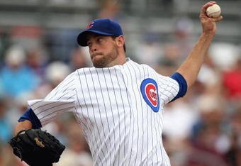 MESA, AZ - MARCH 03:  Starting pitcher Sean Marshall #45 of the Chicago Cubs pitches against the Oakland Athletics during the spring training game at HoHoKam Park on March 3, 2009 in Mesa, Arizona. The Cubs defeated the A's 6-4.  (Photo by Christian Petersen/Getty Images)