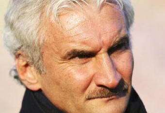 MUNICH, GERMANY - FEBRUARY 5:  A portrait of Rudi Voller prior to the Bundesliga match between FC Bayern Munich and 04 Bayer Leverkusen at The Olympic Stadium on Feburary 5, 2005 in Munich, Germany.  (Photo by Stuart Franklin/Getty Images)