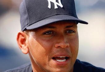 TAMPA, FL - FEBRUARY 28:  Alex Rodriguez #13 of the New York Yankees does an interview prior to the start of the Grapefruit League Spring Training game against the Minnesota Twins at George M. Steinbrenner Field on February 28, 2009 in Tampa, Florida.  (Photo by J. Meric/Getty Images)
