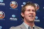 SYOSSET, NY - OCTOBER 02:  First-round pick Josh Bailey of the New York Islanders speaks to the media after signing a three-year, entry-level contract on October 2, 2008 at Iceworks, Practice Facility of the New York Islanders in Syosset, New York.  (Photo by Mike Stobe/Getty Images)