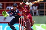 GEORGETOWN, GUYANA - MARCH 22:  Matt Prior watches as Shivnarine Chanderpaul of The West Indies hits out during The 2nd One day International between The West Indies and England played at The Providence Stadium on March 22, 2009 in Georgetown, Guyana.  (Photo by Julian Herbert/Getty Images)