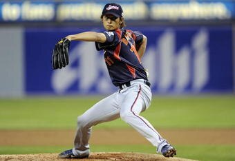 SAN DIEGO - MARCH 17:  Yu Darvish #11 of Japan pitches against Korea during the 2009 World Baseball Classic Round 2 Pool 1 Game 4 on March 17, 2009 at Petco Park in San Diego, California.  (Photo by Kevork Djansezian/Getty Images)