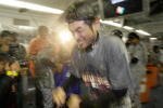 LOS ANGELES, CA - MARCH 23:  Ichiro Suzuki #51 of Japan is sprayed with champagne in the locker room after defeating Korea 3-5 in the finals of the 2009 World Baseball Classic on March 23, 2009 at Dodger Stadium in Los Angeles, California. Japan won 5-3 in 10 innings.  (Photo by Pool/Getty Images)