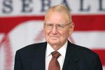 COOPERSTOWN, NY - JULY 31: Hall of Famer George Kell attends the Baseball Hall of Fame Induction ceremony on July 31, 2005 at the Clark Sports Complex in Cooperstown, New York.  (Photo by Ezra Shaw/Getty Images)