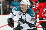 NEWARK, NJ - FEBRUARY 15:  Patrick Marleau #12 of the San Jose Sharks skates against the New Jersey Devils at the Prudential Center on February 15, 2009 in Newark, New Jersey. The Devils defeated the Sharks 6-5.  (Photo by Jim McIsaac/Getty Images)
