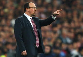 MADRID, SPAIN - FEBRUARY 25:  Rafael Benitez manager of Liverpool gestures during the Champions League Round of 16, First Leg match between Real Madrid and Liverpool at the Estadio Santiago Bernabeu on February 25, 2009 in Madrid, Spain.  (Photo by Clive Brunskill/Getty Images)