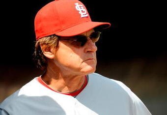 FORT LAUDERDALE, FL - FEBRUARY 26: Manager Tony LaRussa of the St Louis Cardinals looks on during a spring training game against the Baltimore Orioles at Fort Lauderdale Stadium on February 26, 2009 in Fort Lauderdale, Florida. (Photo by Rob Tringali/Getty Images)