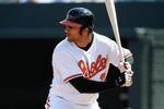 FORT LAUDERDALE, FL - FEBRUARY 26: Nick Markakis #21of the Baltimore Orioles bats against the St. Louis Cardinals during a spring training game at Fort Lauderdale Stadium on February 26, 2009 in Fort Lauderdale, Florida. (Photo by Rob Tringali/Getty Images)