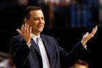 TAMPA, FL - MARCH 12:  Head coach Billy Gillispie of the Kentucky Wildcats reacts to a call during the game against the Ole Miss Rebels during the first round of the SEC Men's Basketball Tournament on March 12, 2009 at The St. Pete Times Forum in Tampa, Florida.  (Photo by Chris Graythen/Getty Images)