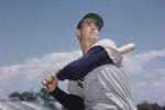 BOSTON - CIRCA 1955:  (UNDATED FILE PHOTO) Baseball legend Ted Williams (1918 - 2002) of the Boston Red Sox  swings a bat in this portrait circa 1955. The 83-year-old Williams, who was the last major league player to bat .400 when he hit .406 in 1941, died July 5, 2002 at Citrus County Memorial Hospital in Florida. He died of an apparent heart attack.  (Photo by Getty Images) 
