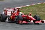 BARCELONA, SPAIN - MARCH 11:  Felipe Massa of Brazil and team Ferrari in action during formula one testing at the Circuit de Catalunya on March 11, 2009 in Barcelona, Spain.  (Photo by Mark Thompson/Getty Images)