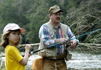 VOLANT, PA - APRIL 17:  Sarah Tierno, 7, fishes with her father, Gary Tierno, on the Neshannock Creek during her first opening day outing April 17, 2004 near Volant, Pennsylvania. The Tiernos were among thousands of anglers across Pennsylvania to cast their lines on Saturday, the first day of trout fishing season.  (Photo by Mark Stahl/Getty Images) *** Local Caption ***