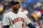KANSAS CITY, MO - MAY 28:  Livan Hernandez #61 of the Minnesota Twins walks off the field after giving up a run in the first inning against the Kansas City Royals at Kauffman Stadium May 22, 2008 in Kansas City, Missouri. (Photo by G. Newman Lowrance/Getty Images)