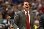 MINNEAPOLIS - MARCH 22:  Head coach Bill Self of the Kansas Jayhawks reacts as he coaches against the Dayton Flyers during the second round of the NCAA Division I Men's Basketball Tournament at the Hubert H. Humphrey Metrodome on March 22, 2009 in Minneapolis, Minnesota. Kansas won 60-43. (Photo by Jonathan Daniel/Getty Images)