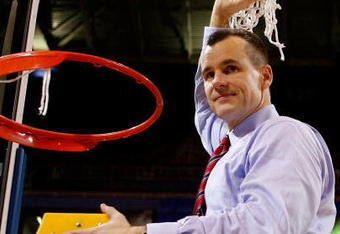 ST. LOUIS - MARCH 25:  Head coach Billy Donovan of the Florida Gators cuts down the net after defeating the Oregon Ducks in the midwest regionals of the NCAA Men's Basketball Tournament at the Edward Jones Dome on March 25, 2007 in St. Louis, Missouri.  (Photo by Dilip Vishwanat/Getty Images)