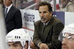 DETROIT - SEPTEMBER 27:  John Tortorella head coach of the Tampa Bay Lightning looks on during the first period against the Detroit Red Wings during a preseason game September 27, 2007 at Joe Lewis Arena in Detroit, Michigan. Detroit won the game 3-2 in a shootout.  (Photo by Gregory Shamus/Getty Images)