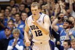 DURHAM, NC - MARCH 03:  Kyle Singler #12 of the Duke Blue Devils runs downcourt against the Florida State Seminoles during the game on March 3, 2009 at Cameron Indoor Stadium in Durham, North Carolina.  (Photo by Kevin C. Cox/Getty Images)