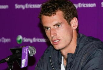 KEY BISCAYNE, FL - MARCH 26:  Andy Murray of Great Britain speaks to the media at a press conference during day four of the Sony Ericsson Open at the Crandon Park Tennis Center on March 26, 2009 in Key Biscayne, Florida.  (Photo by Michael Heiman/Getty Images)