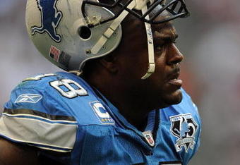 HOUSTON - OCTOBER 19:  Defensive tackle Cory Redding #78 of the Detroit Lions during play against the Houston Texans at Reliant Stadium on October 19, 2008 in Houston, Texas.  (Photo by Ronald Martinez/Getty Images)