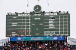 CHICAGO - JANUARY 01:  The center field scoreboard is seen with the todays out of town games during the NHL Winter Classic the Chicago Blackhawks between the Detroit Red Wings at Wrigley Field on January 1, 2009 in Chicago, Illinois.  (Photo by Jamie Squire/Getty Images)