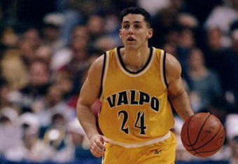20 Mar 1998:  Guard Bryce Drew of the Valparaiso Crusaders in action against the Rhode Island Rams during an NCAA tournament game at the Kiel Arena in St. Louis, Missouri.  Rhode Island defeated Valparaiso 74-68. Mandatory Credit: Matthew Stockman  /Allsp