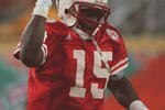 2 JAN 1996:  QUARTERBACK TOMMIE FRAZIER OF THE NEBRASKA CORNHUSKERS CELEBRATES AFTER SCORING A TOUCHDOWN DURING THE FIESTA BOWL AT SUN DEVIL STADIUM IN TEMPE, ARIZONA.   Mandatory Credit: Mike Powell/ALLSPORT