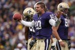 SEATTLE - OCTOBER 24:  Quarterback Jake Locker #10 of the Washington Huskies pleads for a penalty after having his helmut ripped off on a running play against the Oregon Ducks on October 24, 2009 at Husky Stadium in Seattle, Washington. No penalty was called on the play, and the Ducks defeated the Huskies 43-19. (Photo by Otto Greule Jr/Getty Images)