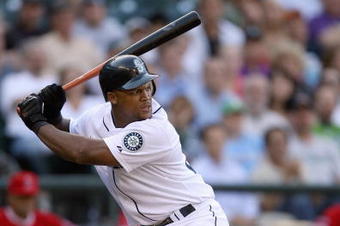 SEATTLE - SEPTEMBER 02:  Adrian Beltre #29 of the Seattle Mariners swings at the pitch against the Los Angeles Angels of Anaheim at Safeco Field on September 2, 2009 in Seattle, Washington. (Photo by Otto Greule Jr/Getty Images)