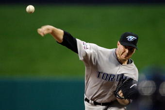 ST LOUIS, MO - JULY 14:  American League All-Star Roy Halladay of the Toronto Blue Jays pitches during the 2009 MLB All-Star Game at Busch Stadium on July 14, 2009 in St Louis, Missouri.  (Photo by Morry Gash-Pool/Getty Images)