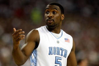DETROIT - APRIL 06:  Ty Lawson #5 of the North Carolina Tar Heels looks on against the Michigan State Spartans during the 2009 NCAA Division I Men's Basketball National Championship game at Ford Field on April 6, 2009 in Detroit, Michigan.  (Photo by Streeter Lecka/Getty Images)