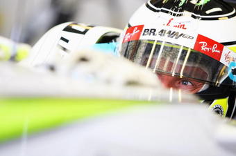 ABU DHABI, UNITED ARAB EMIRATES - OCTOBER 30:  Jenson Button of Great Britain and Brawn GP prepares to drive during practice for the Abu Dhabi Formula One Grand Prix at the Yas Marina Circuit on October 30, 2009 in Abu Dhabi, United Arab Emirates.  (Photo by Mark Thompson/Getty Images)