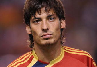 LA CORUNA, SPAIN - SEPTEMBER 05:  David Silva of Spain lines-up before the Group 5 FIFA2010 World Cup Qualifier match between Spain and Belgium at the Riazor stadium on September 5, 2009 in La Coruna, Spain.  (Photo by Denis Doyle/Getty Images)