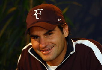 BASEL, SWITZERLAND - NOVEMBER 01:  Roger Federer of Switzerland talks to the media during previews for the Davidoff Swiss Indoors Tennis at St Jakobshalle on November 1, 2009 in Basel, Switzerland.  (Photo by Julian Finney/Getty Images)