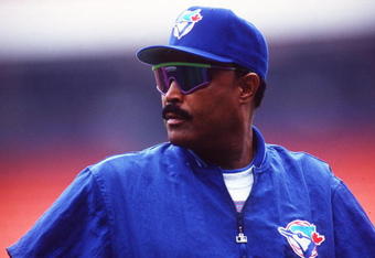 17 APR 1994:  A CANDID PORTRAIT OF TORONTO BLUE JAYS MANAGER CITO GASTON ON THE FIELD BEFORE A GAME AGAINST THE ANGELS. Mandatory Credit: Stephen Dunn/ALLSPORT