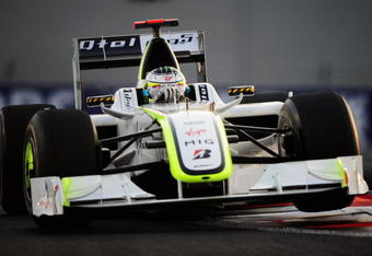ABU DHABI, UNITED ARAB EMIRATES - NOVEMBER 01:  Jenson Button of Great Britain and Brawn GP drives during the Abu Dhabi Formula One Grand Prix at the Yas Marina Circuit on November 1, 2009 in Abu Dhabi, United Arab Emirates.  (Photo by Clive Mason/Getty Images)