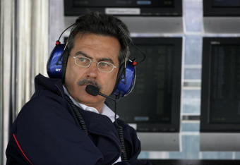 NURBURG, GERMANY - MAY 05:  Dr Mario Theissen team principal of BMW Sauber F1 team looks on during practice for the European F1 Grand Prix at the Nurburgring on May 5, 2006, in Nurburg, Germany. (Photo by Mark Thompson/Getty Images)