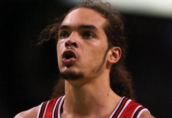 BOSTON - MAY 02:  Joakim Noah #13 of the Chicago Bulls prepares to shoot a free throw in the second half against the Boston Celtics in Game Seven of the Eastern Conference Quarterfinals during the 2009 NBA Playoffs at TD Banknorth Garden on May 2, 2009 in Boston, Massachusetts. The Celtics defeated the Bulls 109-99. NOTE TO USER: User expressly acknowledges and agrees that, by downloading and or using this photograph, User is consenting to the terms and conditions of the Getty Images License Agreement.  (Photo by Elsa/Getty Images)
