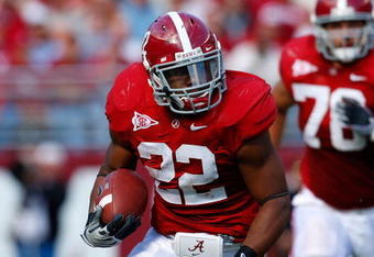 TUSCALOOSA, AL - OCTOBER 24:  Mark Ingram #22 of the Alabama Crimson Tide rushes upfield against the Tennessee Volunteers at Bryant-Denny Stadium on October 24, 2009 in Tuscaloosa, Alabama.  (Photo by Kevin C. Cox/Getty Images)