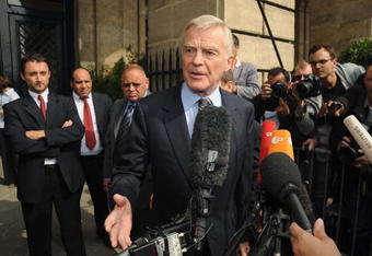 PARIS - SEPTEMBER 21:  F.I.A President Max Mosley speaks to journalists at the F.I.A headquarters after attending the World Motor Sport Council hearing on September 21, 2009 in Paris, France. Renault will not contest the charges that Nelson Piquet Jr. was ordered by management to deliberately crash his car during the Singapore Formula 1 Grand Prix, the crash caused the deployment off the safety car, due to team mate Fernando Alonso's race strategy he was able to win the race. The incident has already seen the resignation of  team principal  Flavio Briatore and Director of Engineering, Pat Symonds. The punishment from the FIA could be exclusion of the team from F1, a large fine or a suspended ban.   (Photo by Francois Durand/Getty Images)