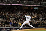 NEW YORK - NOVEMBER 04:  Mariano Rivera #42 of the New York Yankees throws a pitch against the Philadelphia Phillies in Game Six of the 2009 MLB World Series at Yankee Stadium on November 4, 2009 in the Bronx borough of New York City.  (Photo by Jed Jacobsohn/Getty Images)