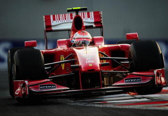 ABU DHABI, UNITED ARAB EMIRATES - NOVEMBER 01:  Kimi Raikkonen of Finland and Ferrari drives during the Abu Dhabi Formula One Grand Prix at the Yas Marina Circuit on November 1, 2009 in Abu Dhabi, United Arab Emirates.  (Photo by Clive Mason/Getty Images)