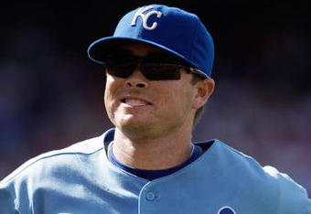 KANSAS CITY, MO - JUNE 20:  Mark Teahen #24 of the Kansas City Royals runs on the field against the St. Louis Cardinals during the game on June 20, 2009 at Kauffman Stadium in Kansas City, Missouri. (Photo by Jamie Squire/Getty Images)